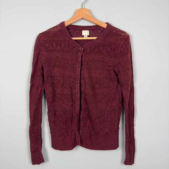 A New Day Women's Lace Knit Cardigan, Size M - Picture 1 of 5